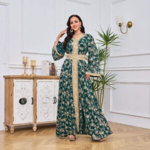 Caftan Moderne Fleuri 2026