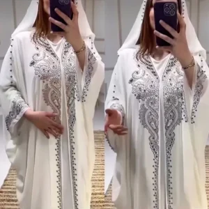 Edition limitée  Robe Longue Caftan Corail Paris 1 - Robe de Soirée à Volants pour France, Dubaï, Canada, Belgique et Maroc