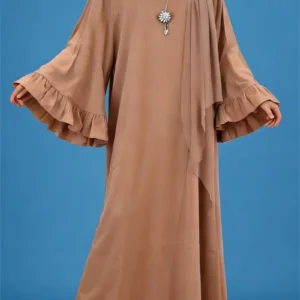 Djellaba Volants Moka Paris - Djellaba Moderne Fluide pour France, Dubaï, Maroc, Algérie, Canada et Belgique